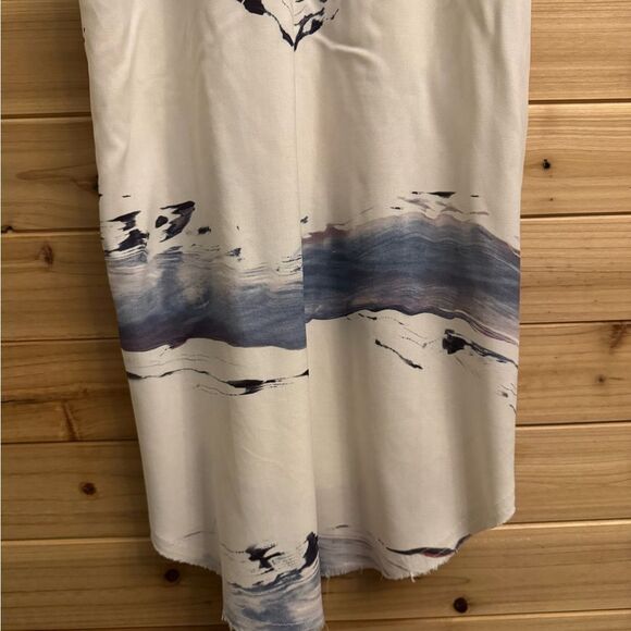 Go By GoSilk Anthropologie Size Small Abstract Watercolor Off The Shoulder Dress - Picture 7 of 14